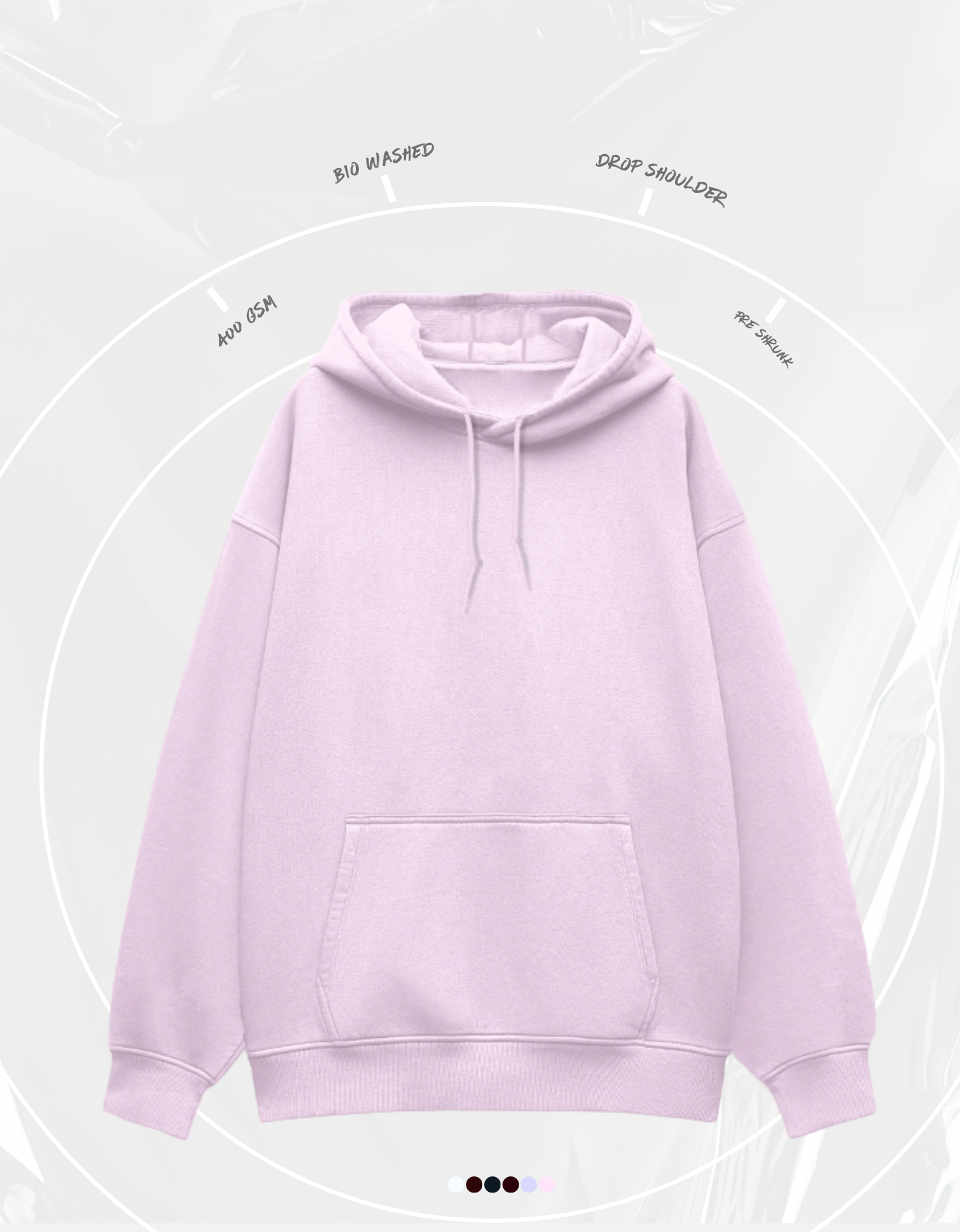 Light Baby Pink Unisex Oversized Hoodie | UH32