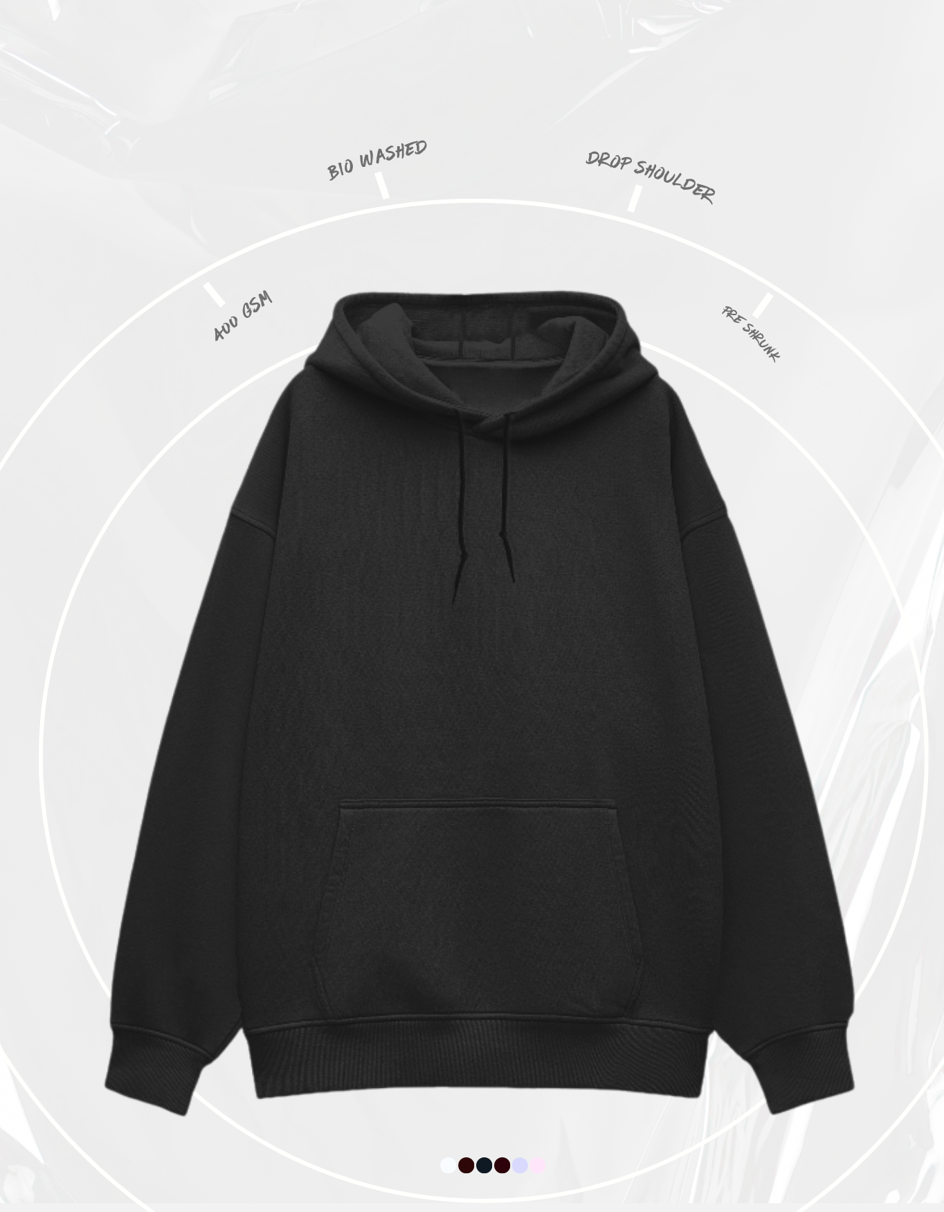 Black Unisex Oversized Hoodie | UH32