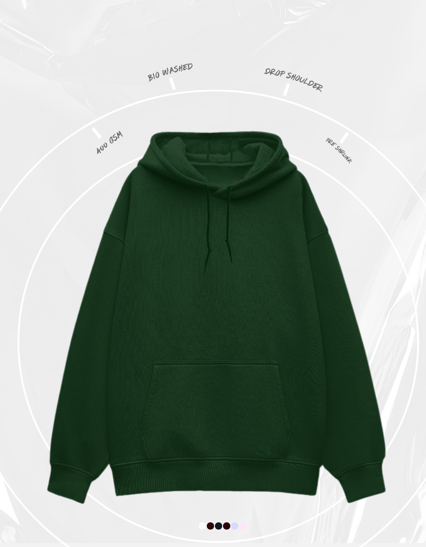 Bottle Green Unisex Oversized Hoodie | UH32