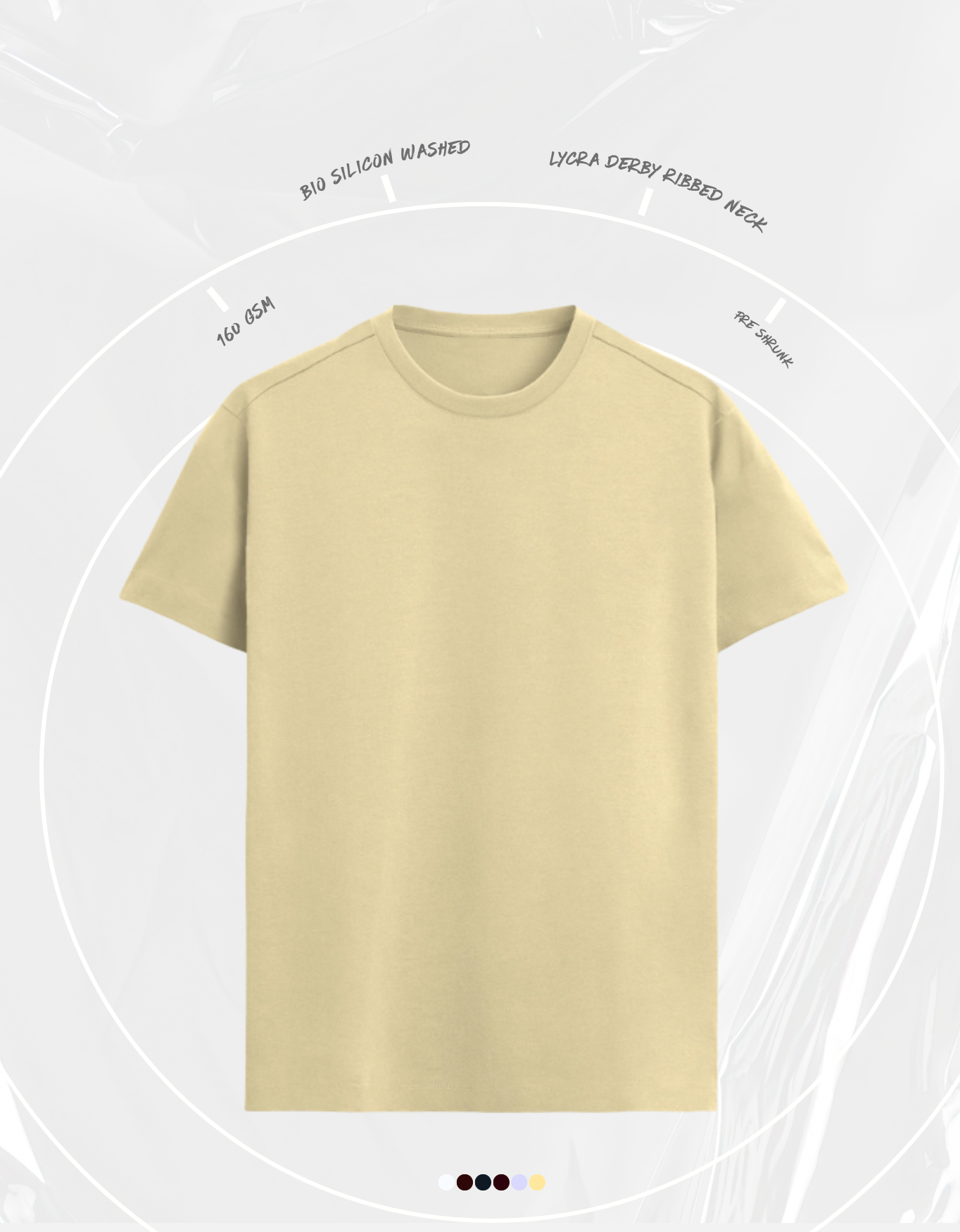 Beige Unisex Supima T-Shirt | UC23