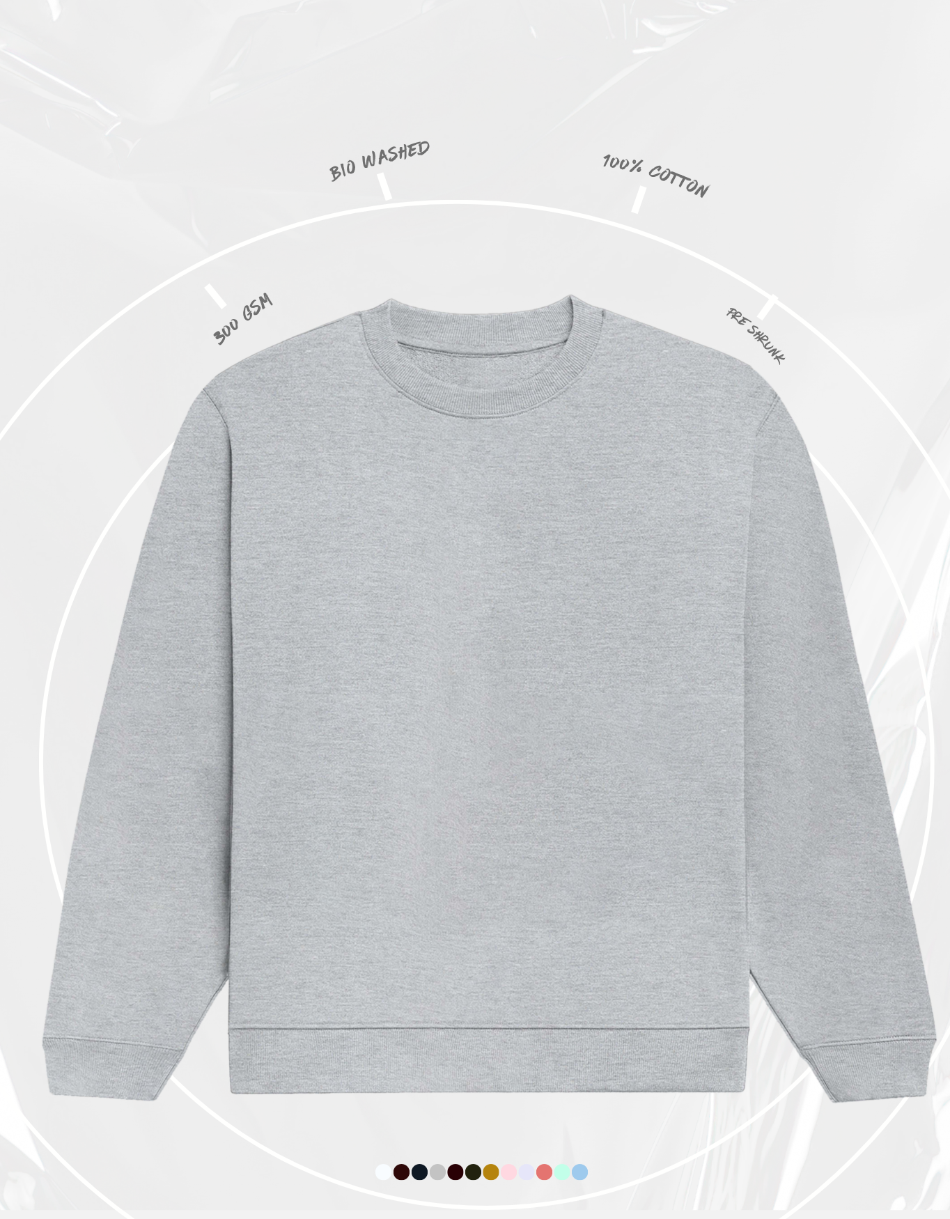 Grey Melange Unisex Sweatshirt | UH26