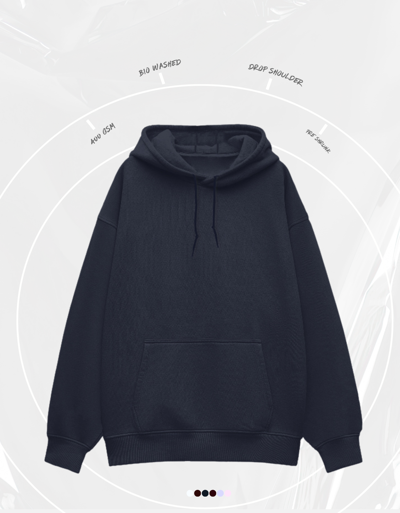 Navy Blue Unisex Oversized Hoodie | UH32