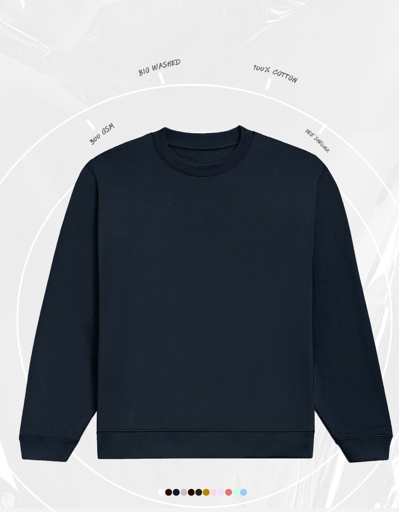 Navy Blue Unisex Sweatshirt | UH26
