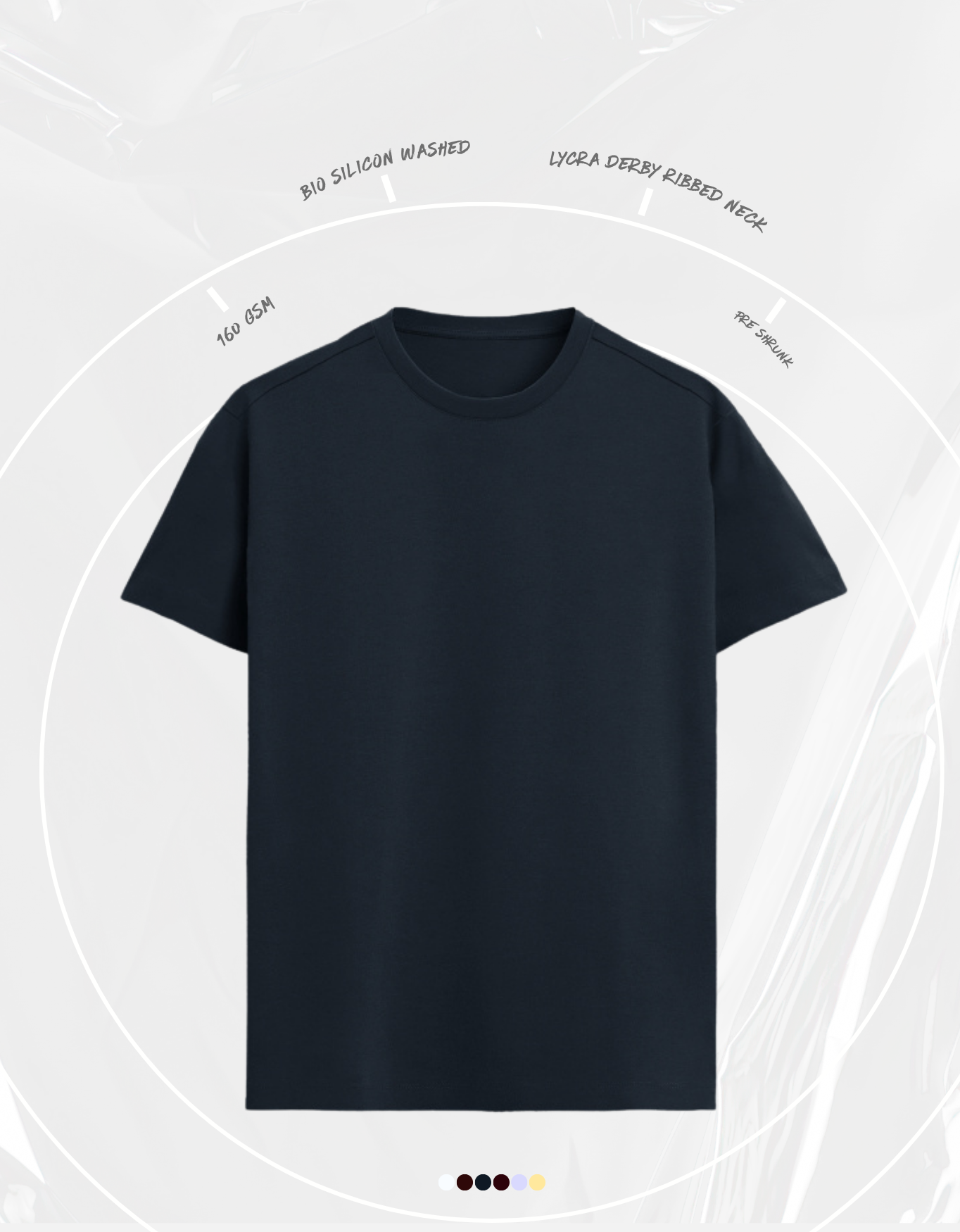 Navy Blue Unisex Supima T-Shirt | UC23