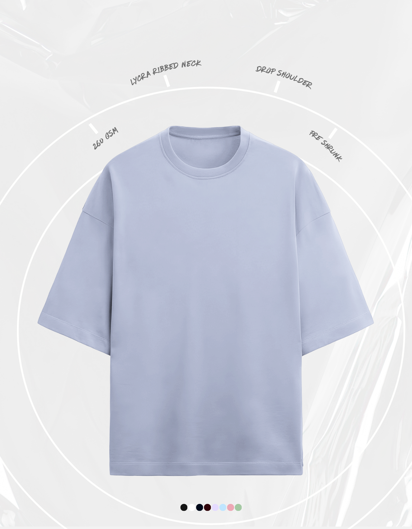 Lavender Unisex Terry Oversized Tee | UT27