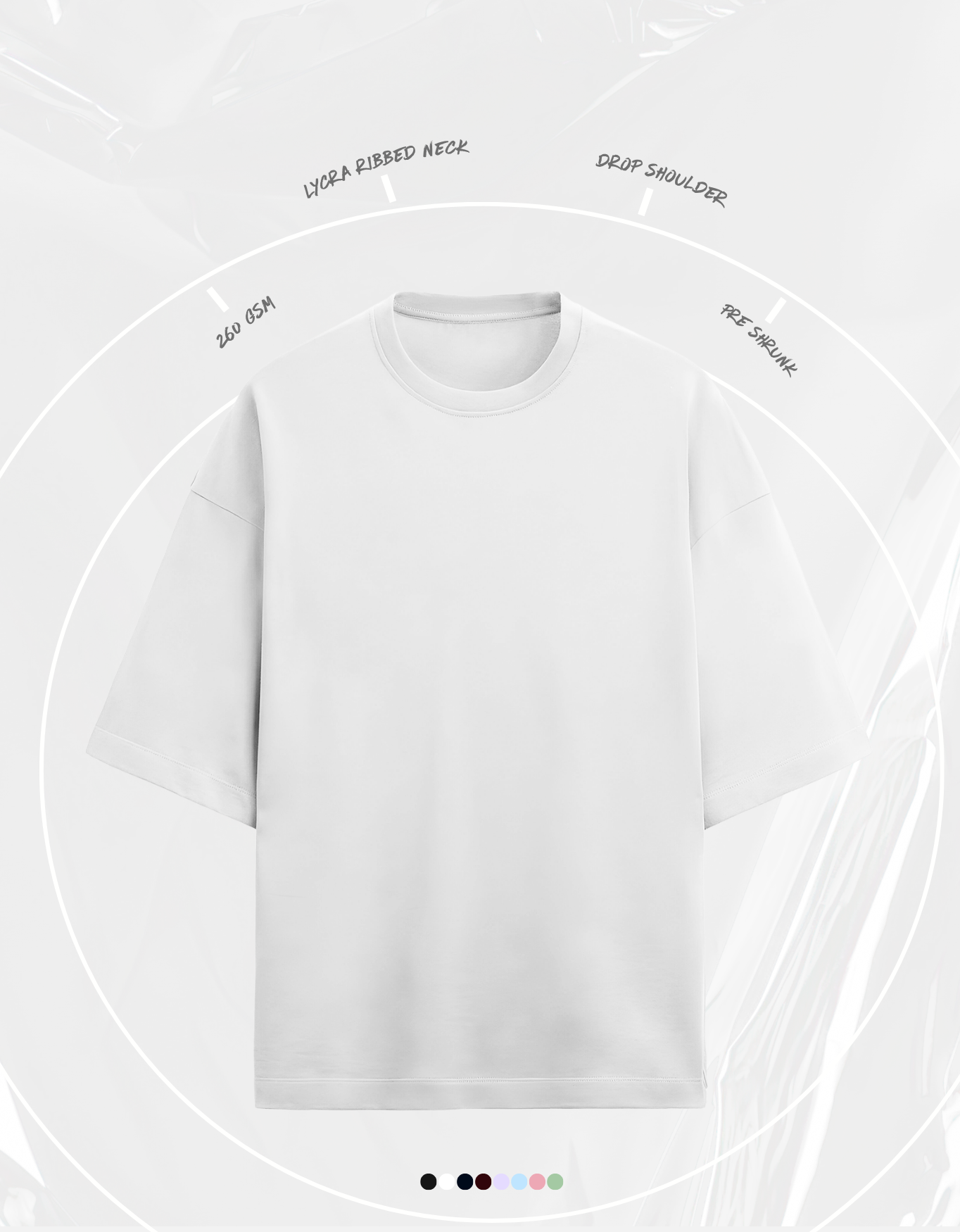 White Unisex Terry Oversized Tee | UT27