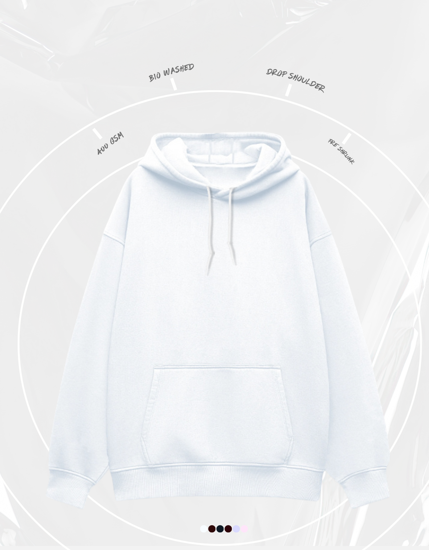 White Unisex Oversized Hoodie | UH32