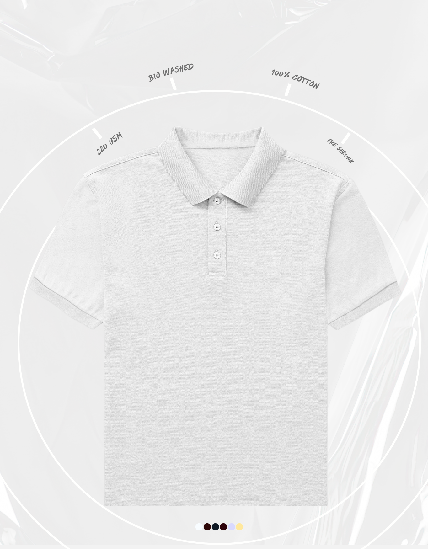 White Men's Polo | MP 25